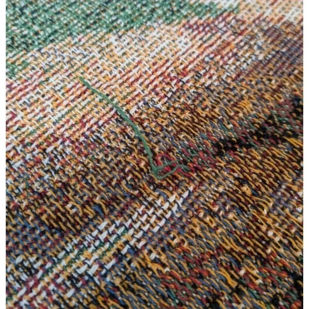 Judy Gibson Yorkie Yorkshire Terrier Dog Tapestry Throw Blanket Fringe Trim